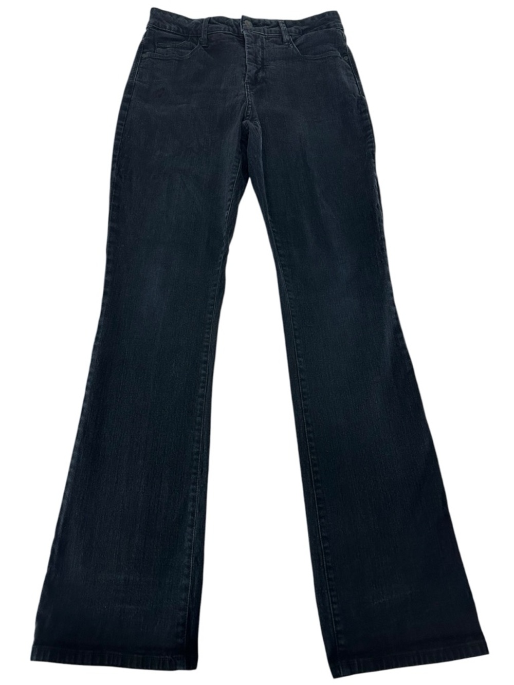 NYDJ / Black Indigo Denim Straight Leg High Rise Jeans / Size 8 Emo Goth Hipster